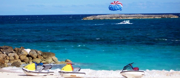 Paradise Island parasailing and jet skis